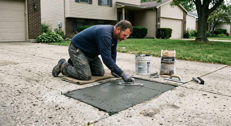 Concrete Driveway Crack Repair in Des Moines, IA