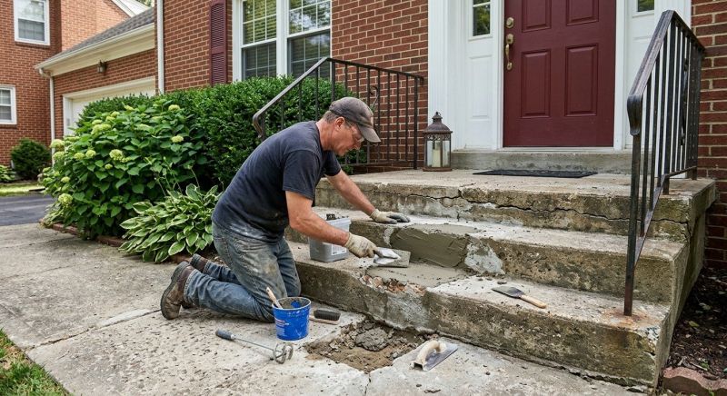 Entryway Concrete Repair in Miami Dade County, FL